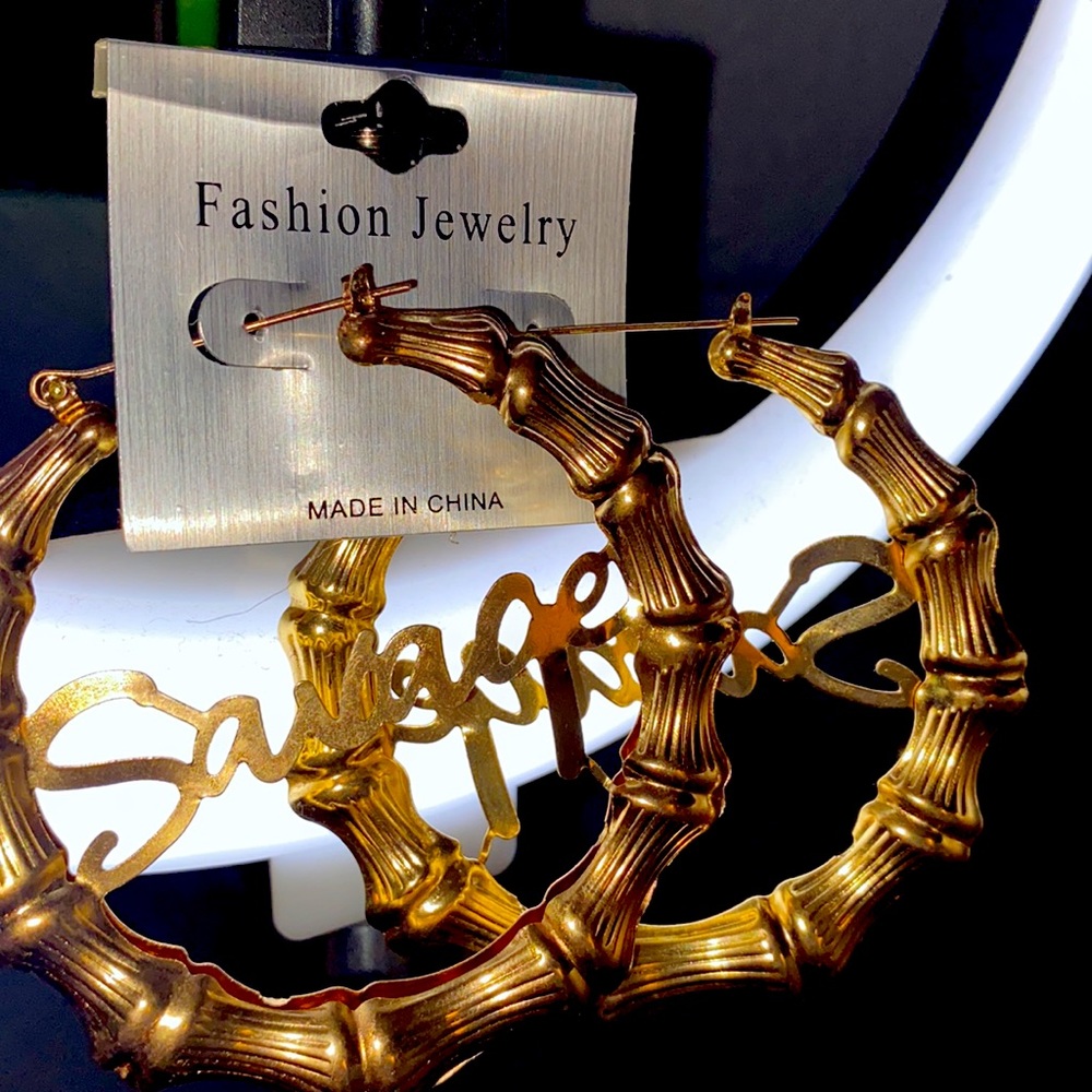 Gold Plated Savage Earrings